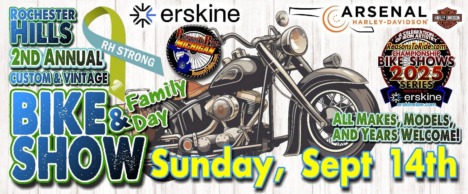 Rochester Hills Custom & Vintage Bike Show + Family Day