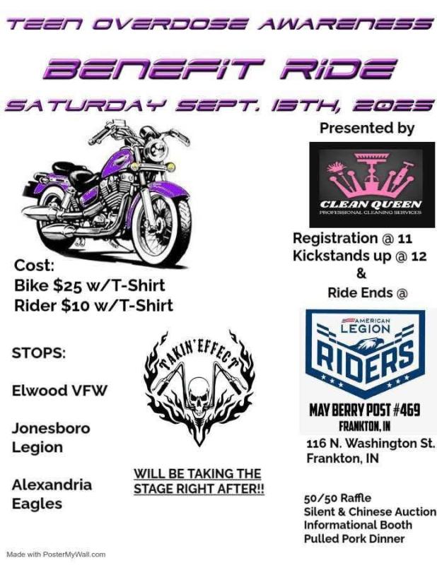 Teen Overdose Awareness Benefit Ride | 116 N Washington St