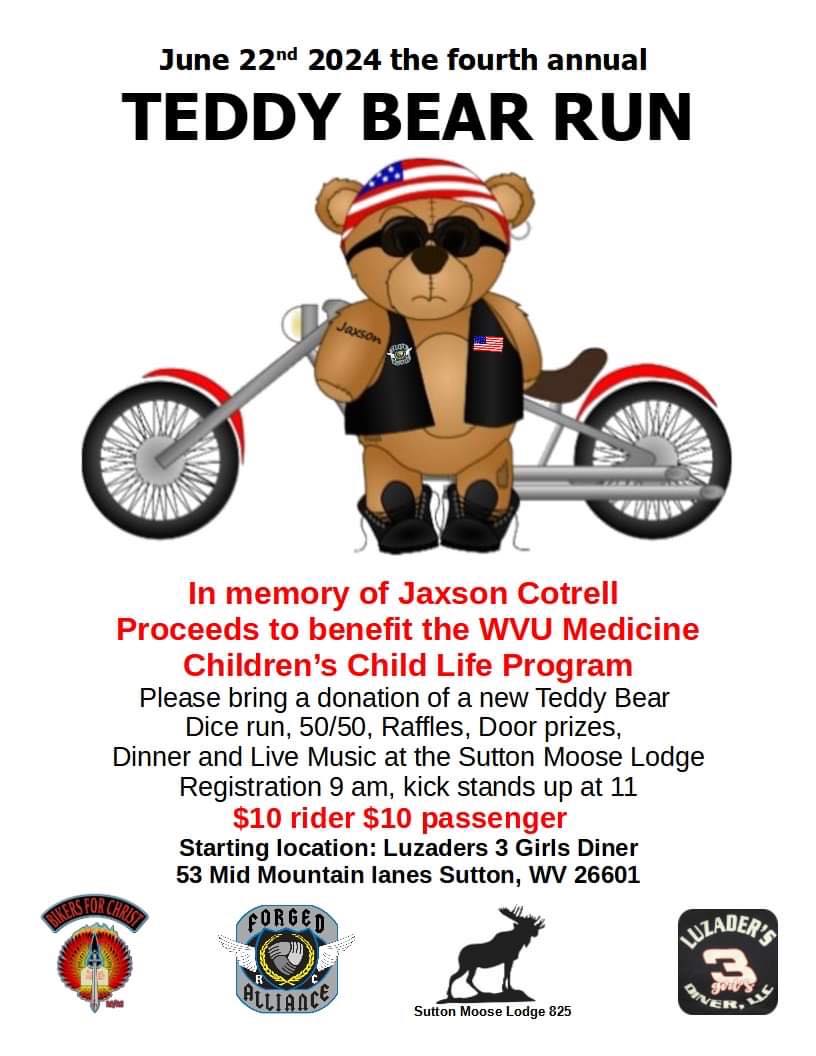 4th Annual Teddy Bear Run | Sutton Moose Lodge