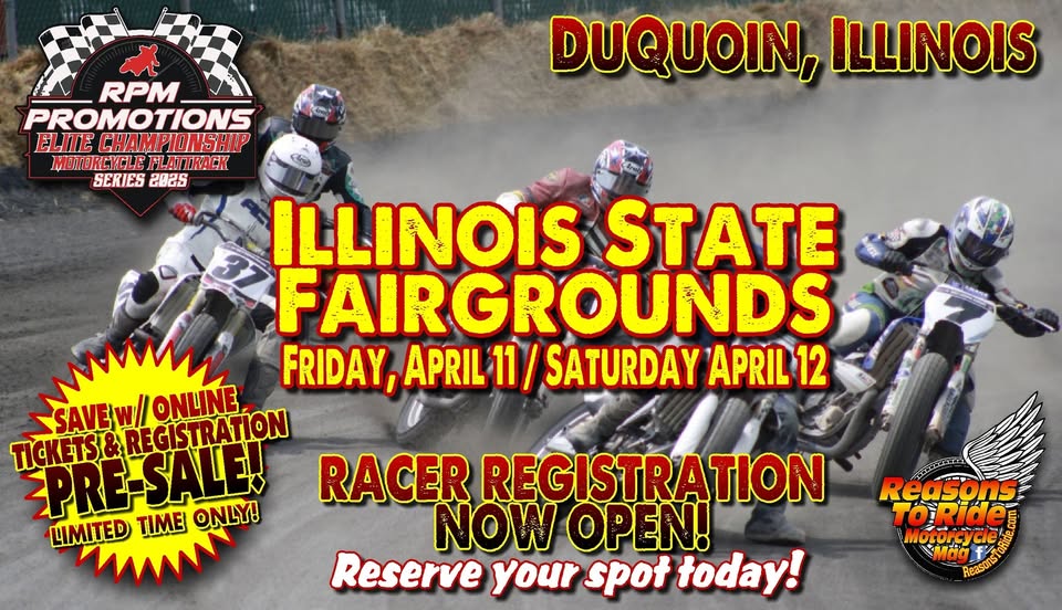 2025 Elite Championshio Flat Track Racing Champaign County Fairgrounds DuQuoin State