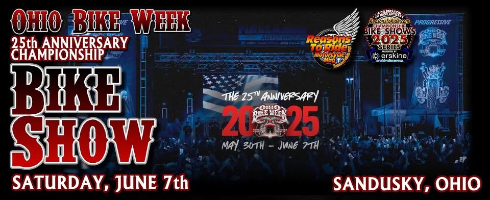 OHIO BIKE WEEK 25th Anniversary Championship Bike Show | Jackson Street Pier 1 OHIO BIKE WEEK 25th Anniversary Championship Bike Show | Jackson Street Pier