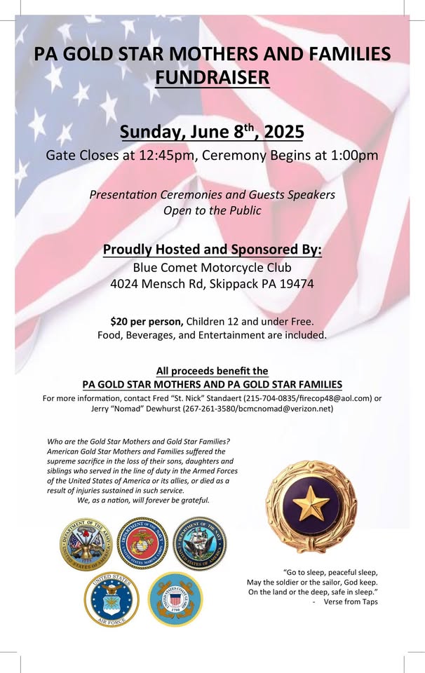 PA Gold Star Mothers and Families Fundraiser | 4042 Mensch Rd. Skippack, PA 1 PA Gold Star Mothers and Families Fundraiser | 4042 Mensch Rd. Skippack, PA