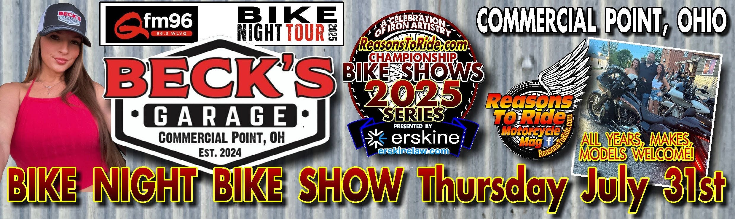 Beck's Garage Bike Night Bike Show w/ Reasons To Ride 1 Beck’s Garage Bike Night Bike Show w/ Reasons To Ride