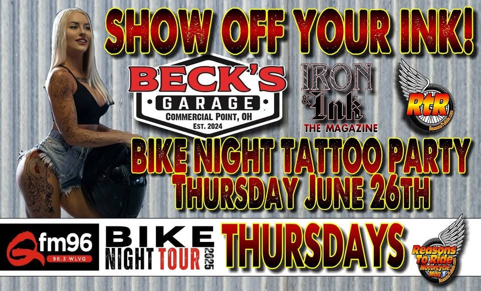 Beck's Garage - IRON & INK TATTOO PARTY 1 Beck’s Garage – IRON & INK TATTOO PARTY
