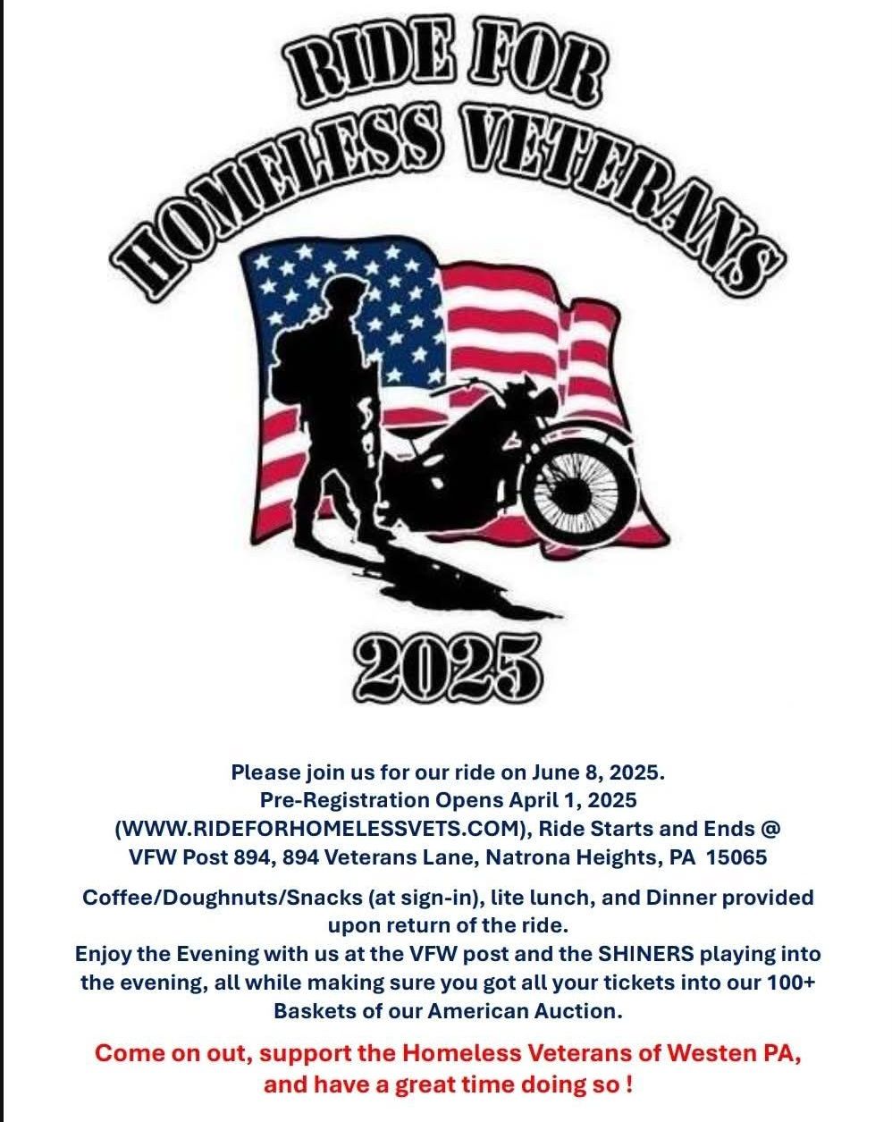 Ride for Homeless Veterans | VFW Post 894 1 Ride for Homeless Veterans | VFW Post 894