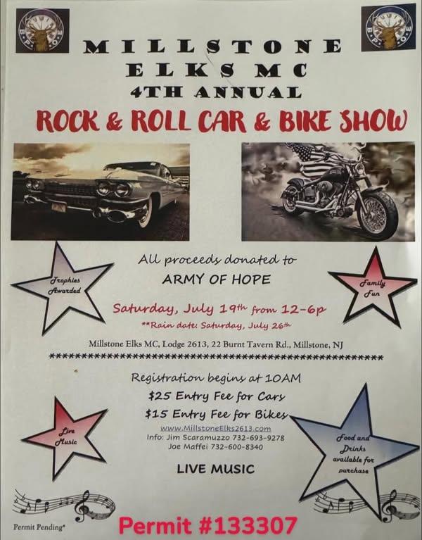 Millstone Elks 4th Annual Rock & Roll Car & Bike Show | Millstone Elks Lodge 1 Millstone Elks 4th Annual Rock & Roll Car & Bike Show | Millstone Elks Lodge