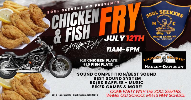 Chicken & Fish Fry w/ Soul Seekers MC | Down Home Harley-Davidson 1 Chicken & Fish Fry w/ Soul Seekers MC | Down Home Harley-Davidson