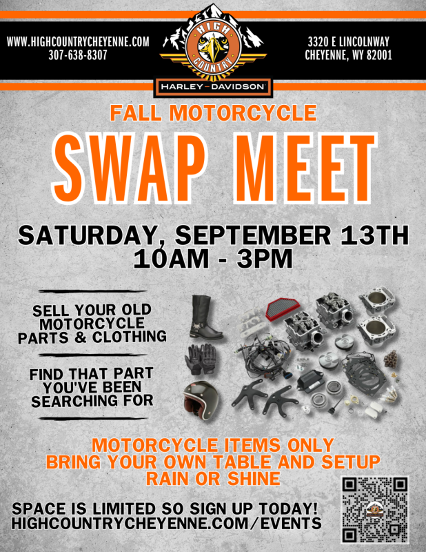 High Country Harley-Davidson Fall Motorcycle Swap Meet | High Country Cheyenne Harley-Davidson 1 High Country Harley-Davidson Fall Motorcycle Swap Meet | High Country Cheyenne Harley-Davidson