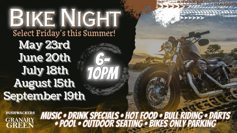 September Bike Night @ The Granary Green & Bushwackers | Granary Green 1 September Bike Night @ The Granary Green & Bushwackers | Granary Green