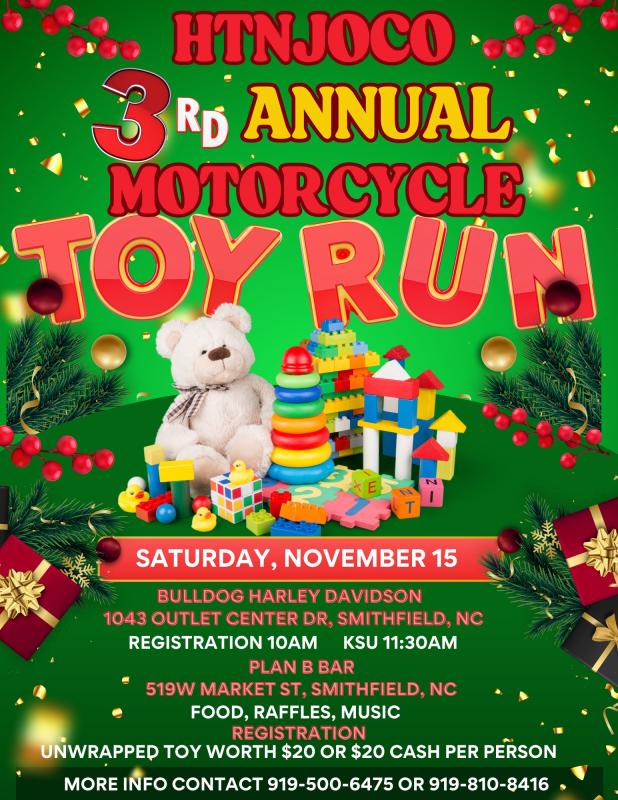 HTNJOCO 3rd Annual Toy Run | 2876 Johnston County Rd 1 HTNJOCO 3rd Annual Toy Run | 2876 Johnston County Rd