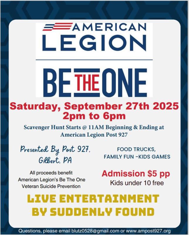 BE THE ONE | American Legion Post 927