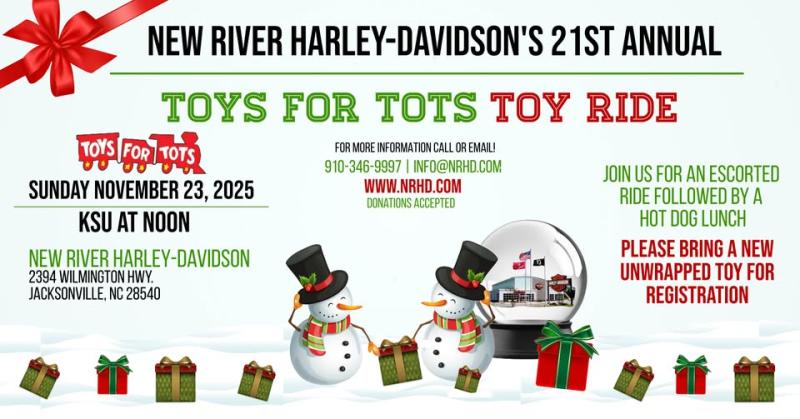 New River Harley 2025 Toys for Tots Ride | New River Harley-Davidson 1 New River Harley 2025 Toys for Tots Ride | New River Harley-Davidson