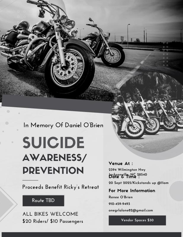 3rd Annual Daniel O’Brien Suicide Awareness Ride | New River Harley-Davidson
