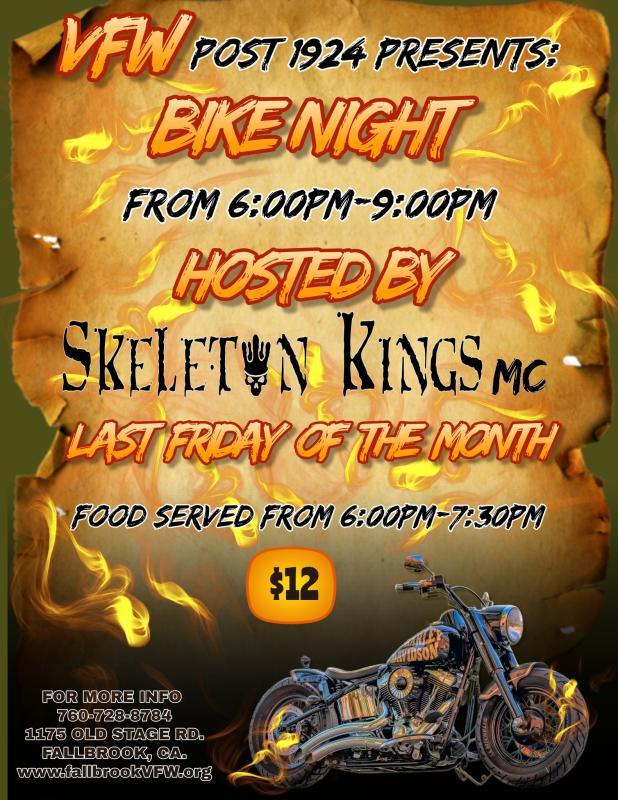 Skeleton Kings September Bike Night at VFW | Charles E. Swisher VFW Post 1 Skeleton Kings September Bike Night at VFW | Charles E. Swisher VFW Post