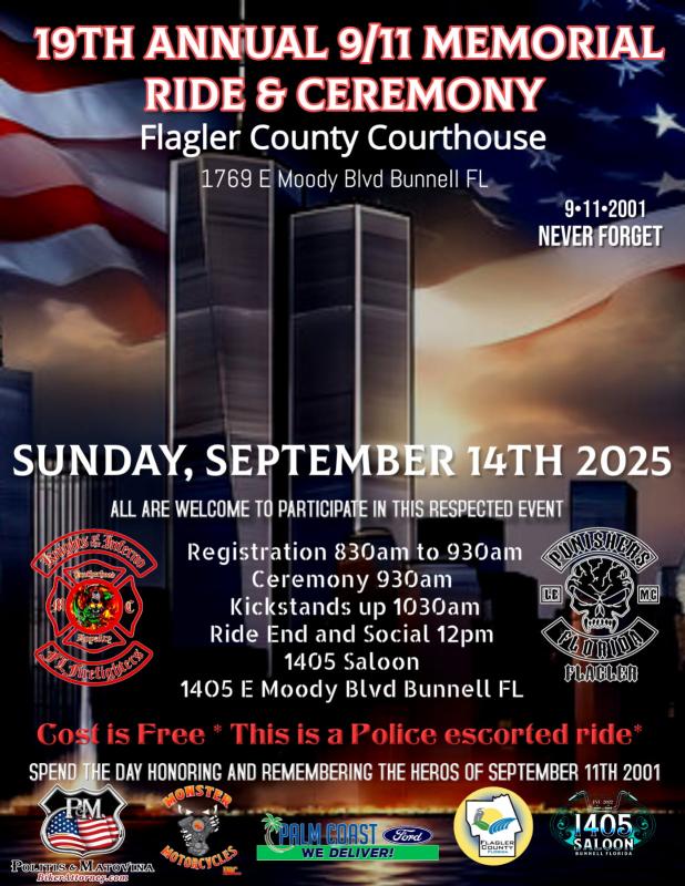 9/11 Memorial ride and ceremony | Flagler County Courthouse