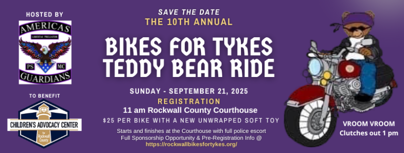 Bikes for Tykes Teddy Bear Ride 2025 | Rockwall County Courthouse 1 Bikes for Tykes Teddy Bear Ride 2025 | Rockwall County Courthouse