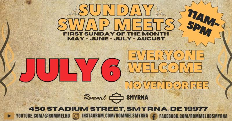 Sunday Swap Meet at Rommel HD | Rommel Harley-Davidson in Smyrna 1 Sunday Swap Meet at Rommel HD | Rommel Harley-Davidson in Smyrna