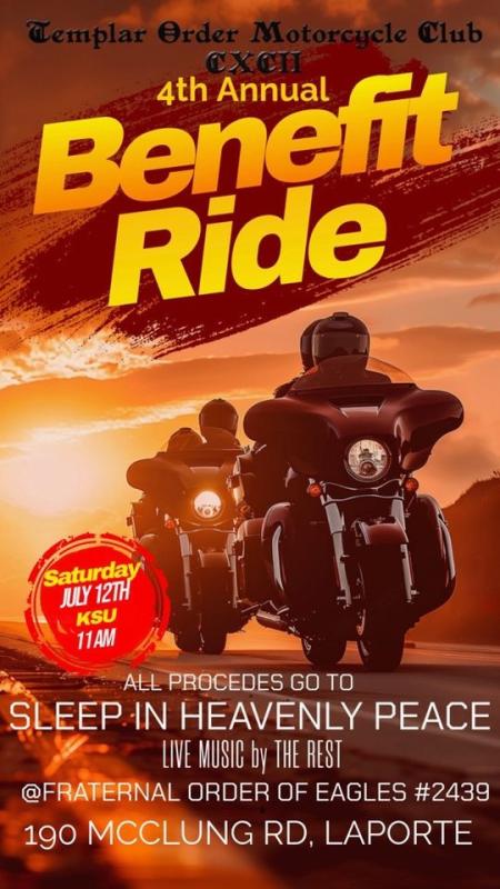 Motorcycle Ride for Sleep in Heavenly Peace | Fraternal Order of Eagles #2439 1 Motorcycle Ride for Sleep in Heavenly Peace | Fraternal Order of Eagles #2439
