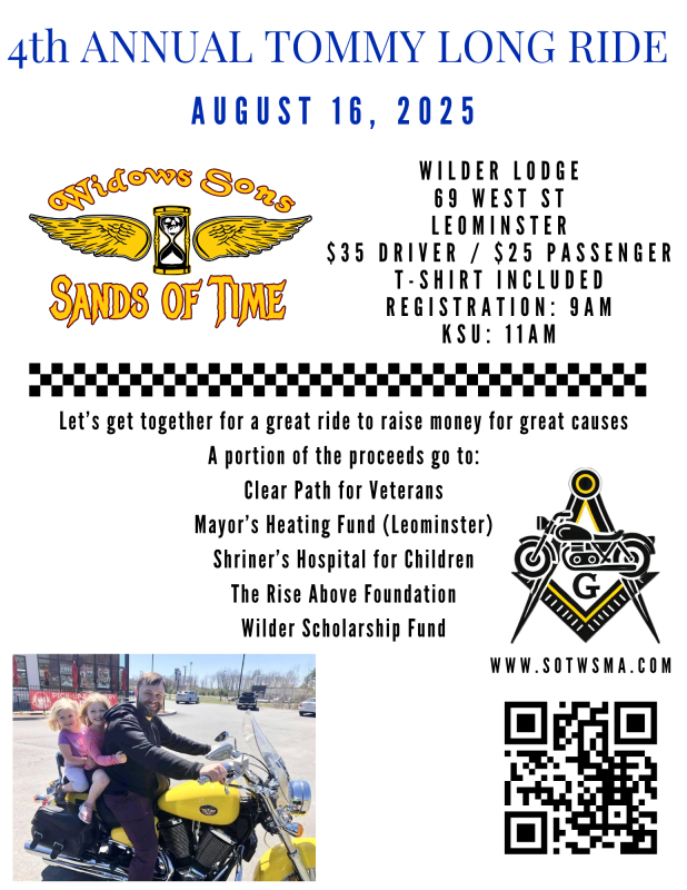 4th Annual Tommy Long Memorial Ride | Wilder Masonic Lodge 1 4th Annual Tommy Long Memorial Ride | Wilder Masonic Lodge