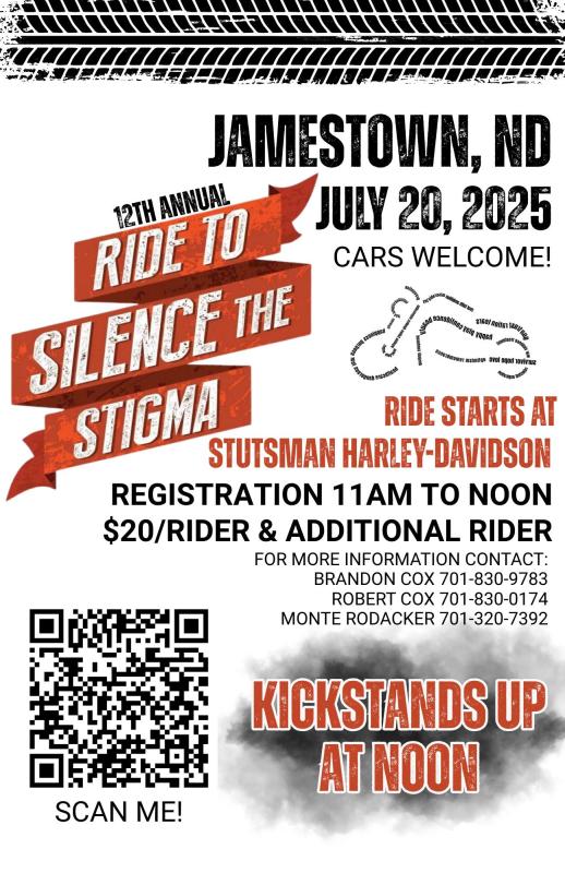 12th Annual Ride to Silence The Stigma | Stutsman Harley-Davidson 1 12th Annual Ride to Silence The Stigma | Stutsman Harley-Davidson
