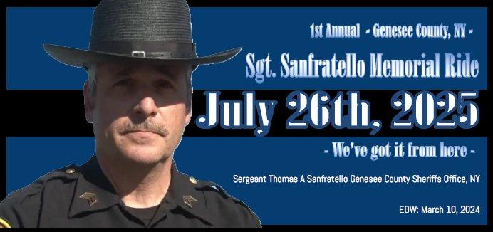 1st Annual Sgt. Sanfratello Memorial Ride | Alexander Firemens Recreation Hall 1 1st Annual Sgt. Sanfratello Memorial Ride | Alexander Firemens Recreation Hall