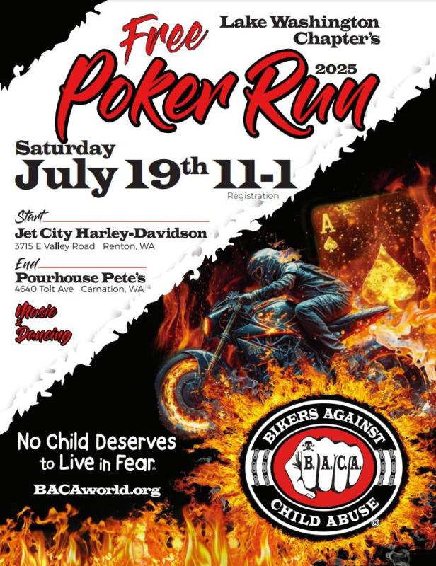 Lake Washington Chapter of BACA Poker Run | Jet City Harley-Davidson 1 Lake Washington Chapter of BACA Poker Run | Jet City Harley-Davidson