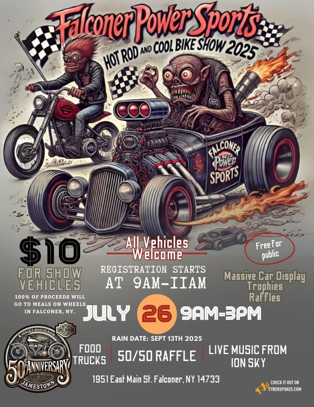 2025 Hot Rods and Cool Bikes Show | Falconer Power Sports 1 2025 Hot Rods and Cool Bikes Show | Falconer Power Sports