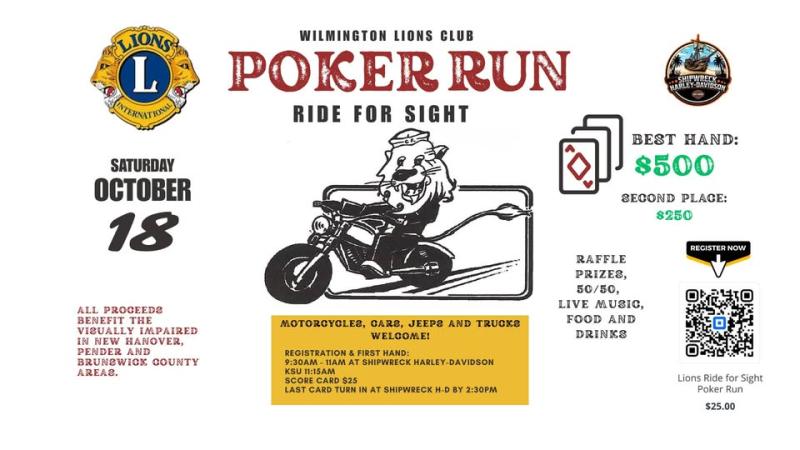 Wilmington Lions Club Ride for Sight Poker Run | Shipwreck Harley-Davidson 1 Wilmington Lions Club Ride for Sight Poker Run | Shipwreck Harley-Davidson