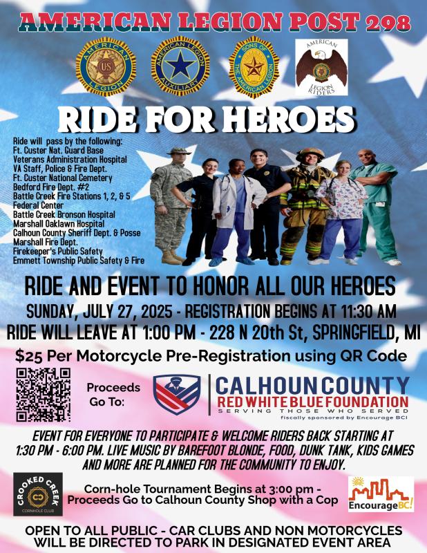 Calhoun County Heroes Ride | Captain Oscar Brady American Legion Post 298