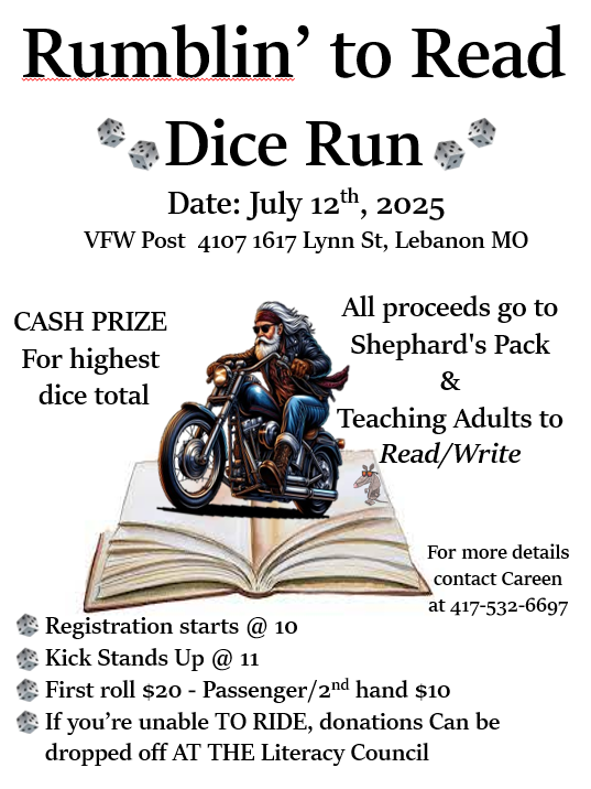 Rumblin' to Read Dice Run | VFW Post 4107 1 Rumblin’ to Read Dice Run | VFW Post 4107
