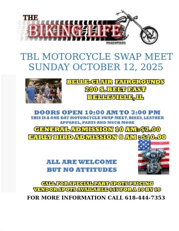 The Biking Life Motorcycle Swap Meet | Belle-Clair Fairgrounds Park