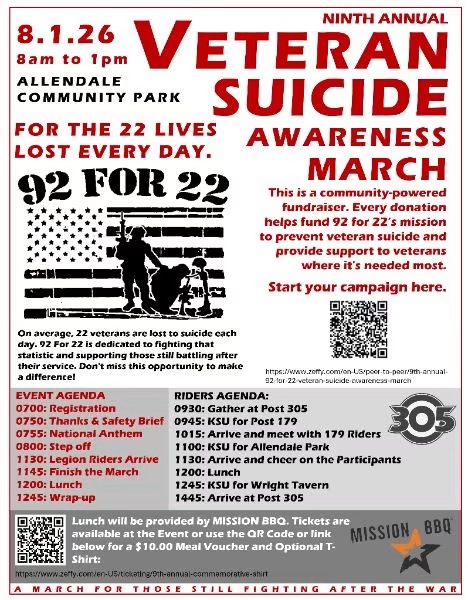9th Annual Veteran Suicide Awareness March 1 9th Annual Veteran Suicide Awareness March
