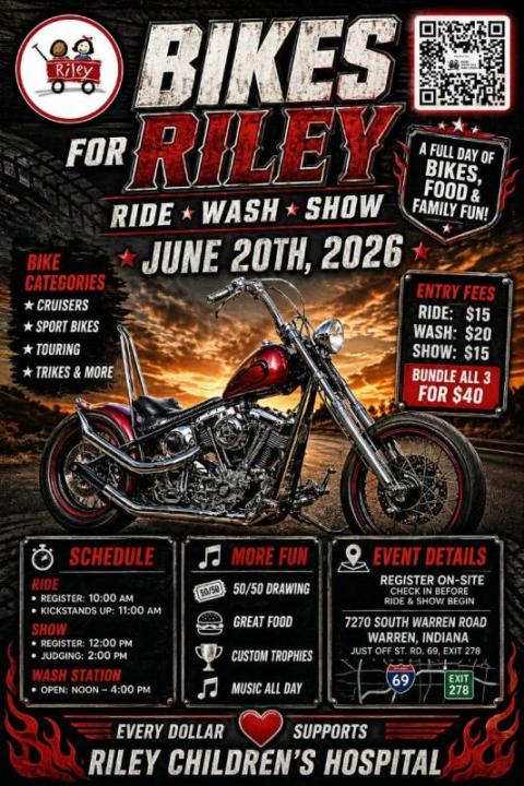 Bikes for Riley Motorcycle Show, Wash & Ride 3 Bikes for Riley Motorcycle Show, Wash & Ride