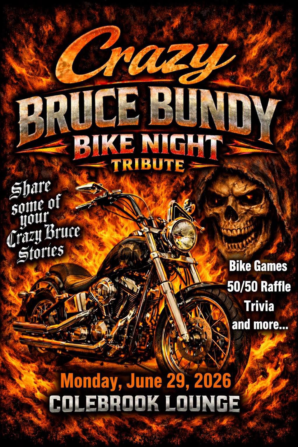 Crazy Bruce Bundy Bike Night Tribute 1 Crazy Bruce Bundy Bike Night Tribute