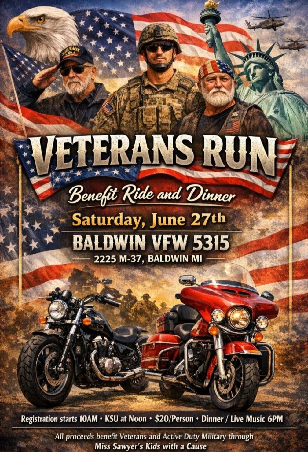 Veterans Run Benefit Ride and Dinner 1 Veterans Run Benefit Ride and Dinner
