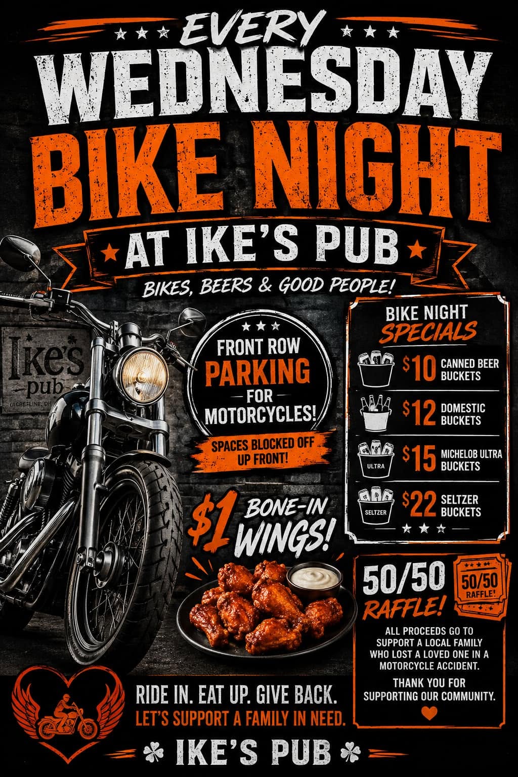 August Wednesday Bike Night At Ike's Pub 1 August Wednesday Bike Night At Ike’s Pub