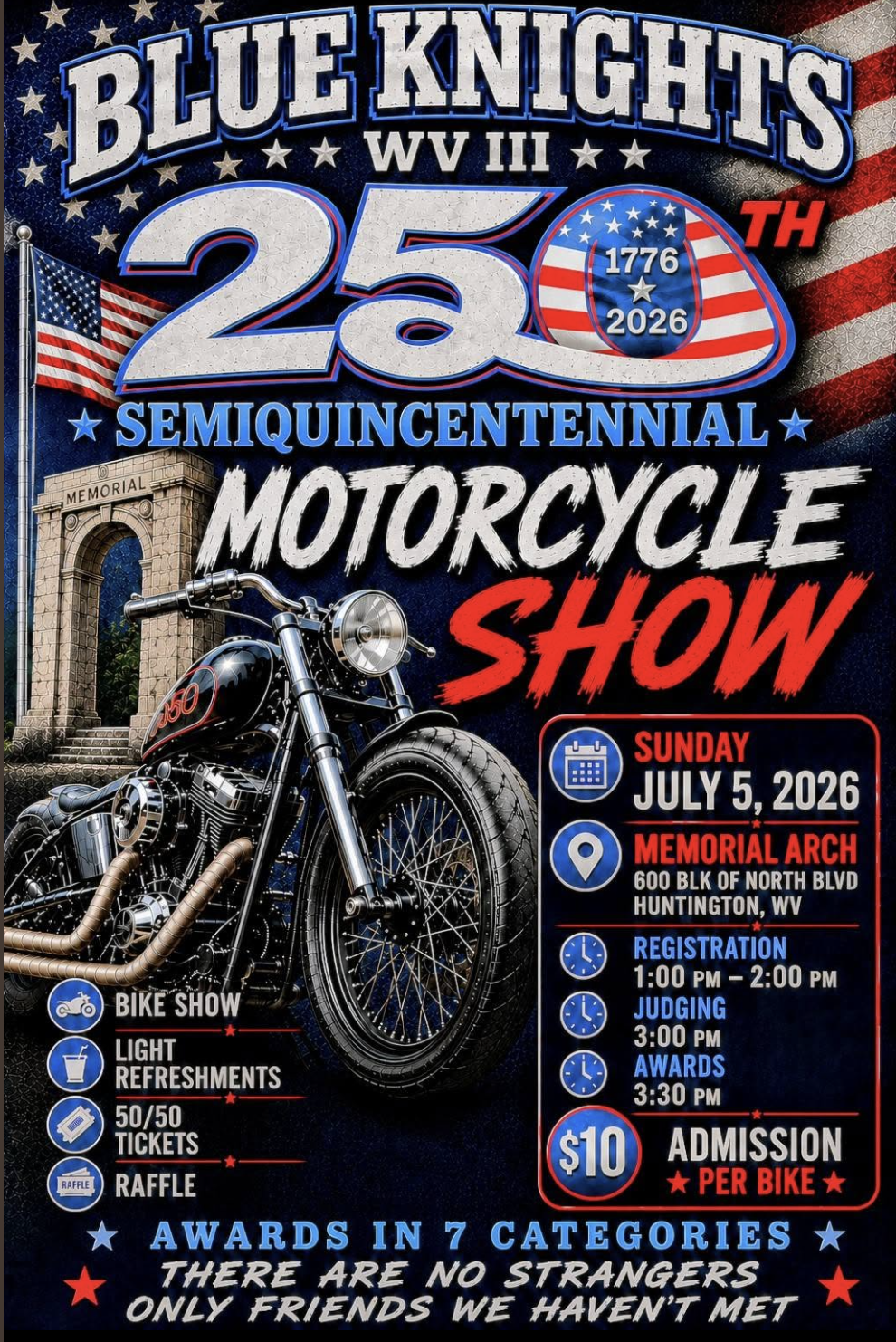 Blue Knights WV III 250th Motorcycle Show 1 Blue Knights WV III 250th Motorcycle Show