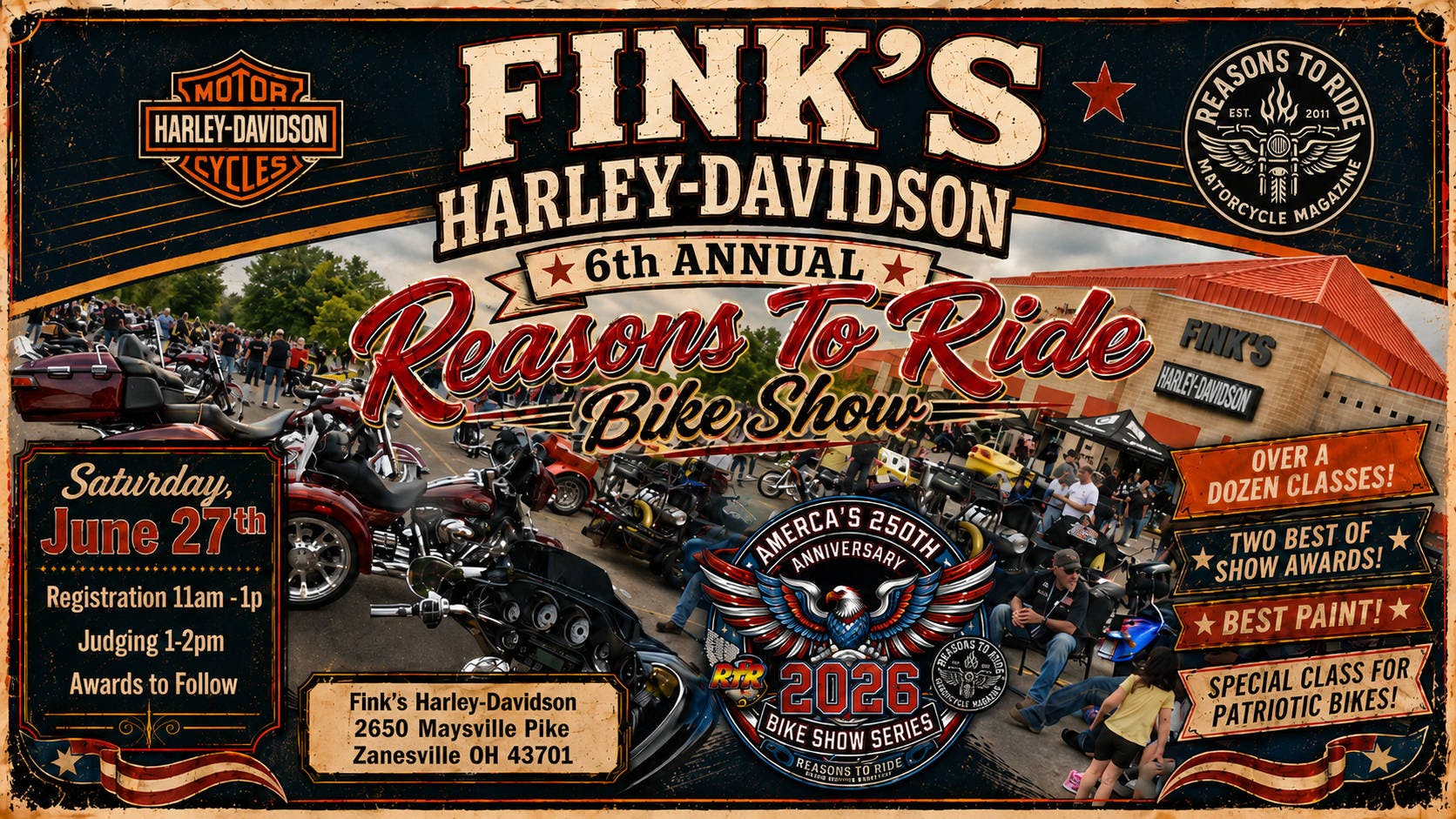 Fink's Harley-Davidson Bike Show w/ Reasons To Ride 1 Fink’s Harley-Davidson Bike Show w/ Reasons To Ride