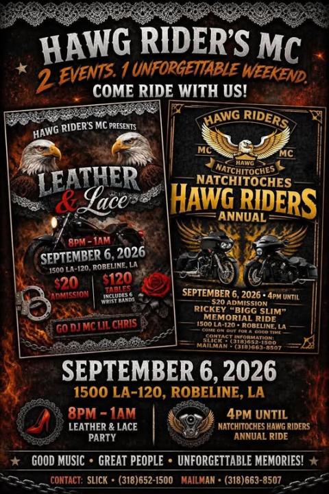 Hawg Riders - 2 Events - One Weekend 3 Hawg Riders – 2 Events – One Weekend