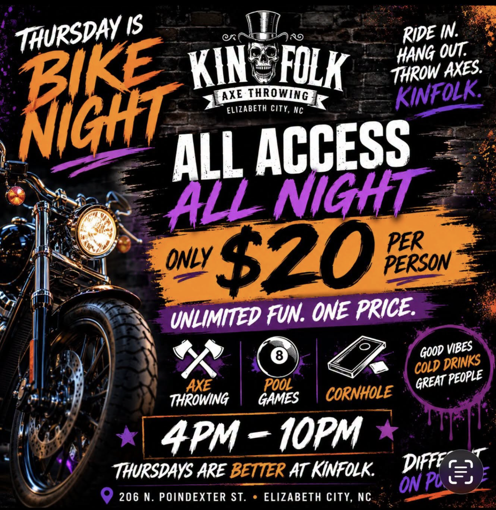Kin'Folk Axe Throwing Bike Night 1 Kin’Folk Axe Throwing Bike Night