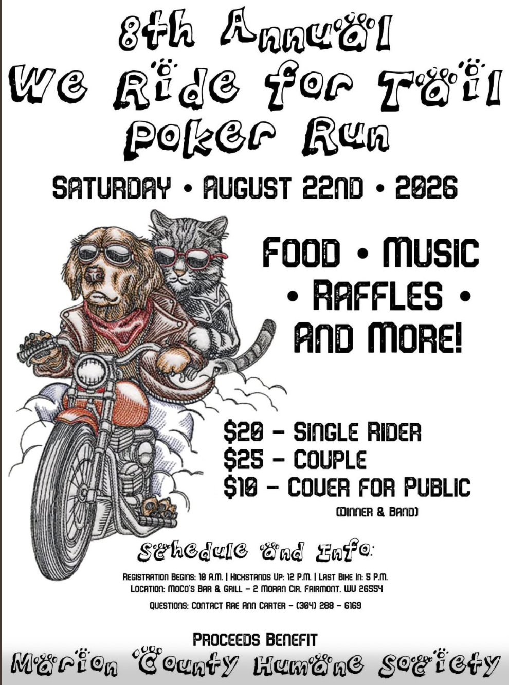 The 8th Annual We Ride For Tail Poker Run 1 The 8th Annual We Ride For Tail Poker Run