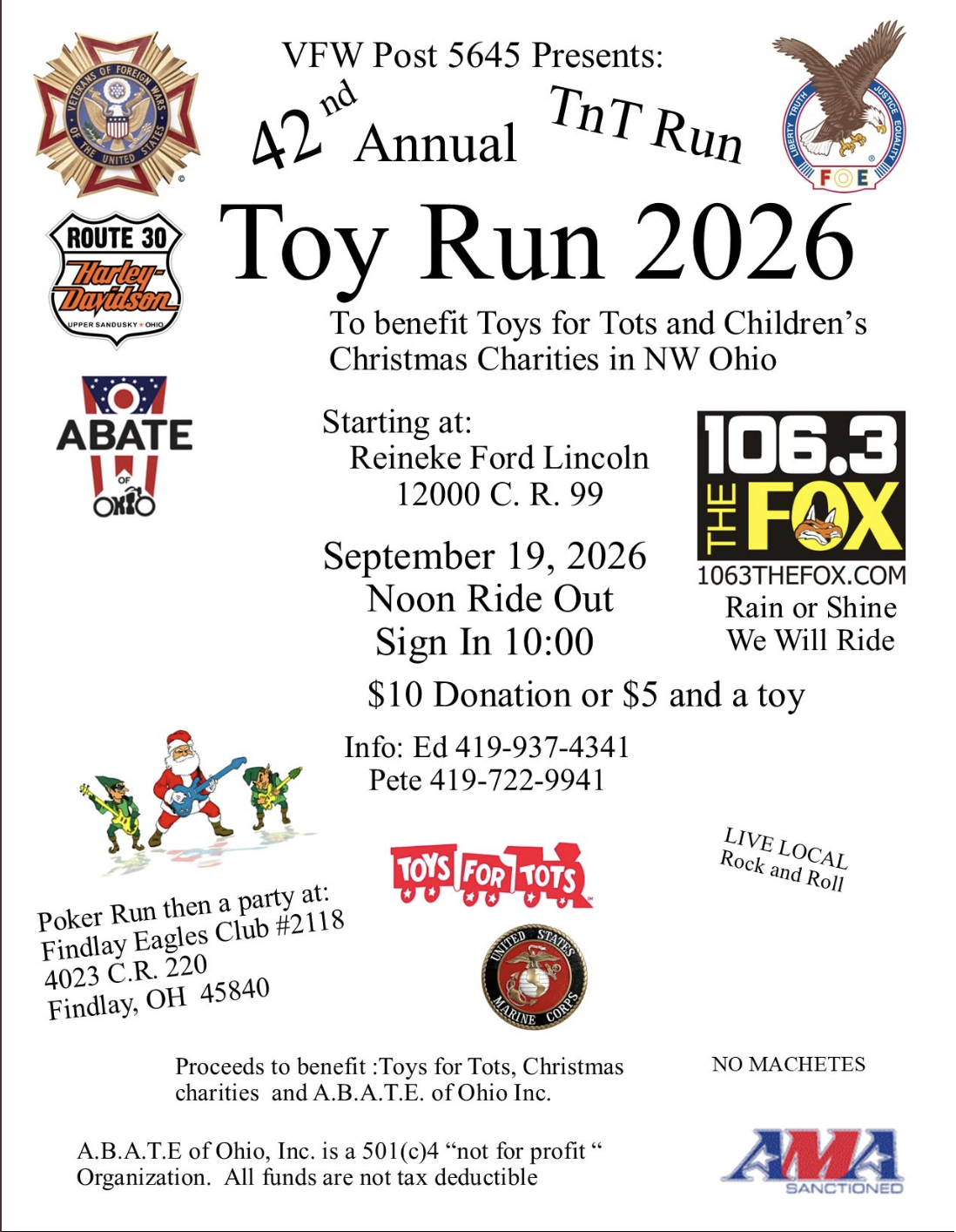 42nd Annual Toy Run Presented by VFW Post 5645 1 42nd Annual Toy Run Presented by VFW Post 5645