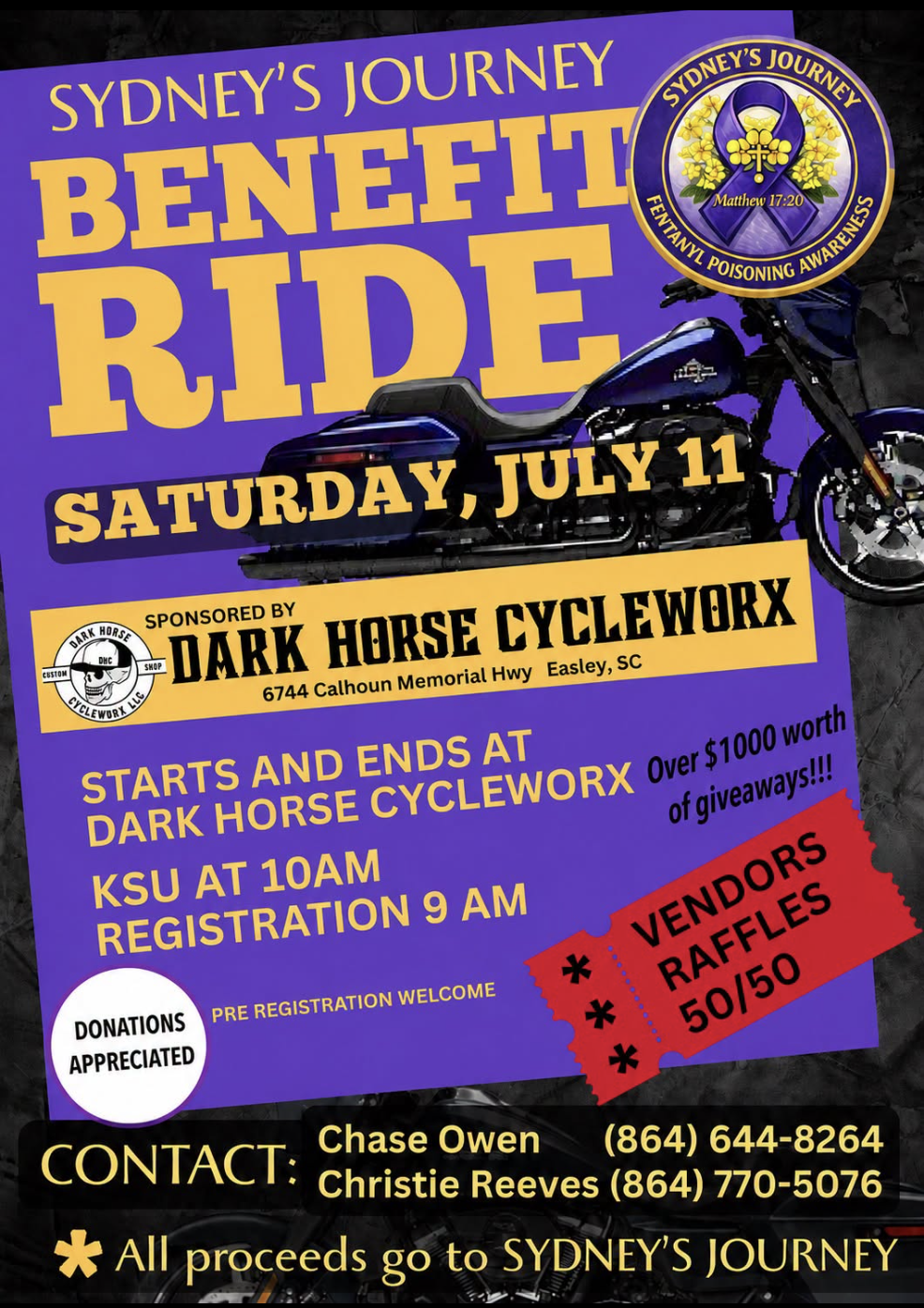 Benefit Ride For Fentanyl Awareness 1 Benefit Ride For Fentanyl Awareness