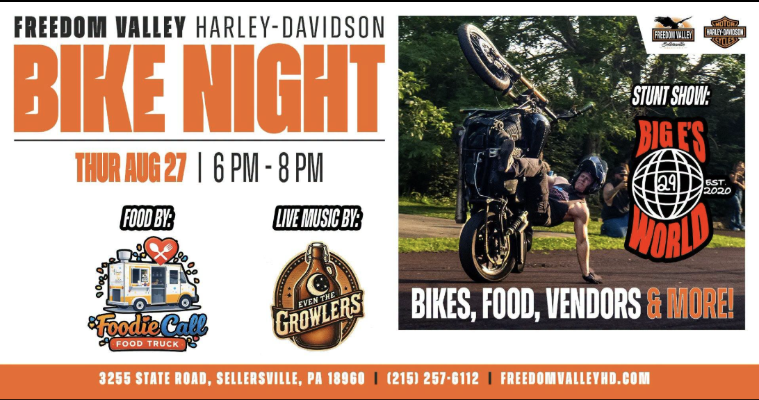 Freedom Valley H-D Bike Night With Big E's Stunt Show 1 Freedom Valley H-D Bike Night With Big E’s Stunt Show
