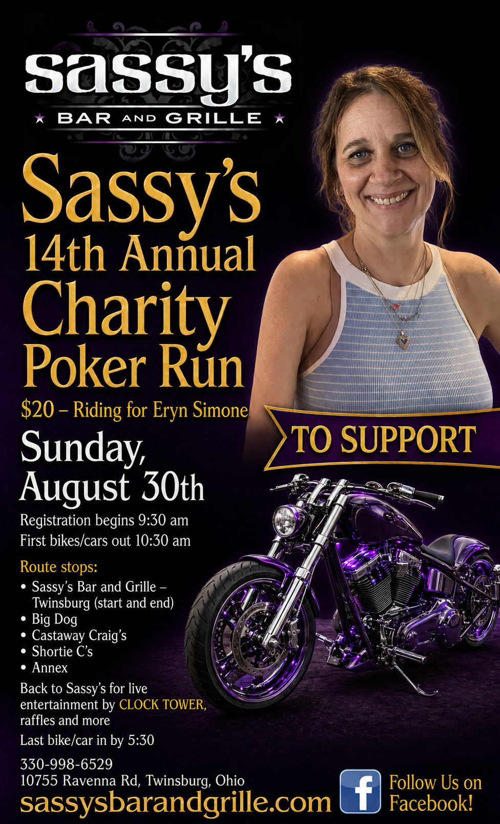 Sassy's 14th Annual Charity Poker Run 1 Sassy’s 14th Annual Charity Poker Run