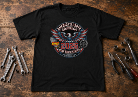 bike show shirt on bench black